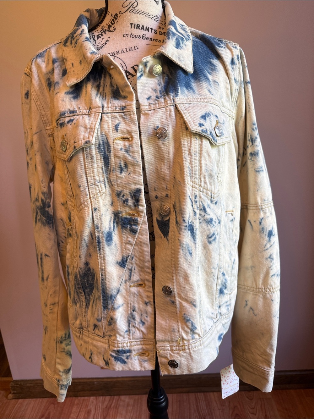 FREE PEOPLE-JONES TIE DYE BLUE-NWTS-SIZE LARGE - Picture 10 of 15